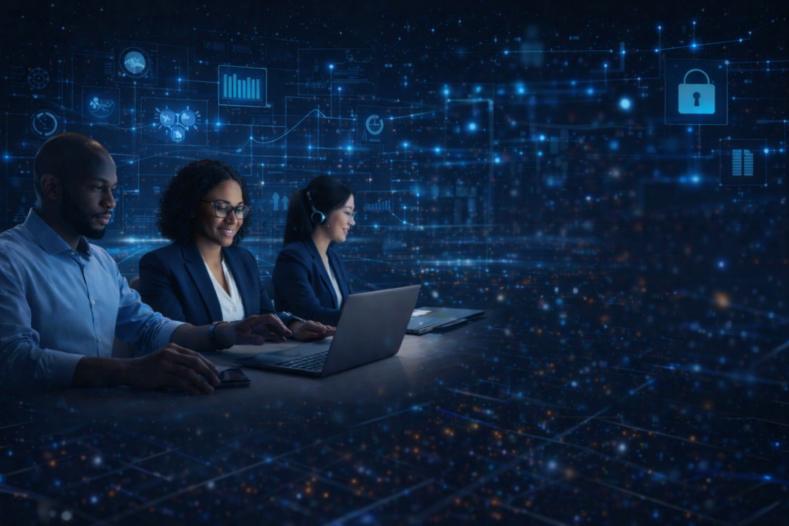 Collabify Space team working on digital projects